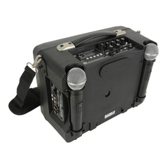 QTX DELTA-50 portable desktop PA with 2 VHF microphones