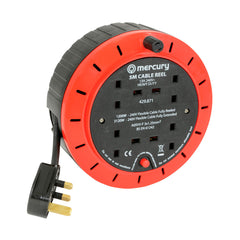 Mercury 4 gang extension reel with thermal cut out - 5m
