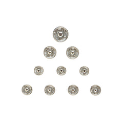Snap Fasteners Assorted Diameters 7, 9, 11mm - Pack of 100