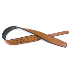 Stagg leather guitar strap - Honey