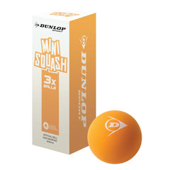 MINI SQUASH BALLS AGE 7-10, ORANGE, SET OF 3