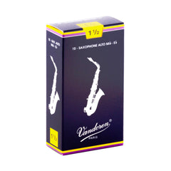 Vandoren \'Blue Box\' Eb alto saxophone reeds - 1.5 (box of 10)