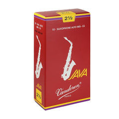 Vandoren Java Red alto saxophone reeds - 2.5 (box of 10)