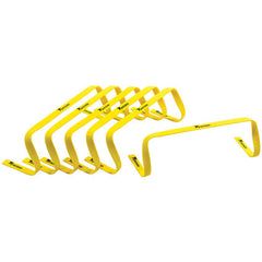 PRECISION FLAT HURDLES SET 15CM HIGH, YELLOW, SET OF 6
