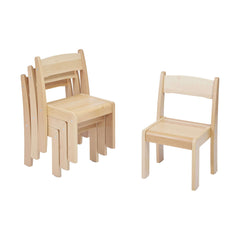 Profile, STACKING CHAIR - BEECH 4 PACK (H260)