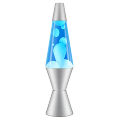 Lava Lamp Classic - White/Blue/Aluminium -14.5In