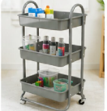EDUPLAN TROLLEY 3 TIER GREY 35x45x80 CM