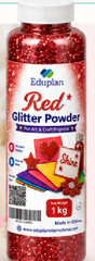 GLITTER POWDER RED 1KG EDUPLAN