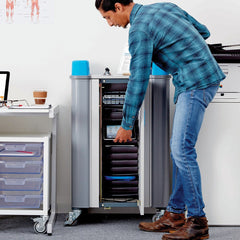 TabCabby compact AC tablet charging cabinet – 16 devices