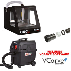 Trend CNC Complete - Mini Plus Engraving Machine 240V, VCarve, Extractor and Connector