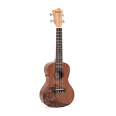 Octopus Rosette electro concert ukulele - wave motif
