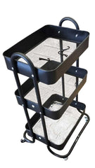 TROLLEY 3 TIER BLACK 35x45x80 CM, Eduplan