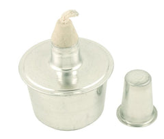 Glass Burner with Wick, Plastic Cap, 120ml (Each)