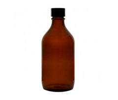 Amber Glass Winchester Bottles with Black Screw Cap R3/24 - 100mL x 20pcs