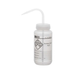 Plastic Wash Bottle with Distilled Water Label - 500mL