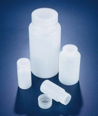 HDPE Plastic Bottles with Wide Neck and PP Screw Cap - 100mL x 10pcs