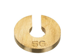 Weight, Slotted, Brass, 5g (Each)