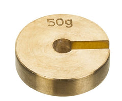 Weight, Slotted, Brass, 50g (Each)