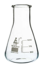 LabGlass®Flask Conical 100ml, wide neck, borosilicate glass (Pack of 12)