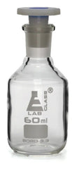 Clear Glass Reagent Bottle with Plastic Stopper - 60mL x 6pcs