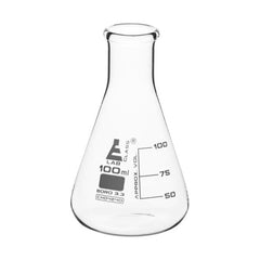 Graduated Glass Conical Flask Narrow Neck - 100mL x 12pcs