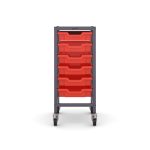 Trolley Sets with Trays - Single Column with 6x F1 Shallow Trays