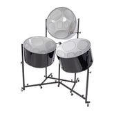 Percussion Plus Hammer Series triple cello steel pans, painted finish