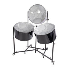 Percussion Plus Hammer Series triple cello steel pans, painted finish