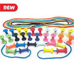 Wooden Threading Coloured Spools , each