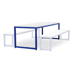 Monarch dining table with white top - Blue