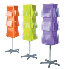 Leaflet Dispenser A5 16 Pockets Lila