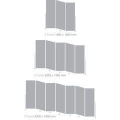 Screen Seven Panel Width 4200 Grey