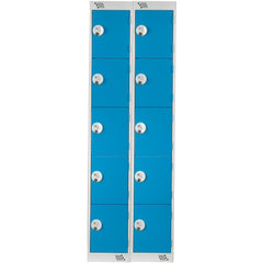 Locker 5Dr/2Nest K/Lock-Blue Doors