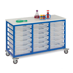 Mobile Tray Unit 18 Tray Cap.Blue
