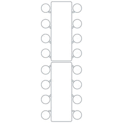 Rect Fold Table 16 Blue Seat Azure