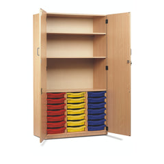 Stock Cupboard 21 Tray Cap.Beech