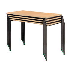 Table Rectangular Stacking Set of 4 1200 x 600 x 710mm Height Beech Top With Black Frame And Mdf Edge Smart Buy Range