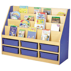 Milan 6 Compartment Tiered Bookcase Beech Each
