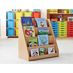 Library 4 Tiered Shelves Maple