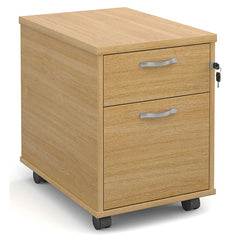 Mobile Pedestal 2 Drawer Oak