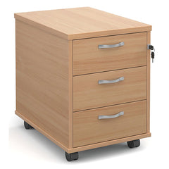 Mobile Pedestal 3 Drawer Beech