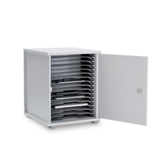 LapCabby Lyte single door dual USB A & USB C charging cabinet – 16 devices