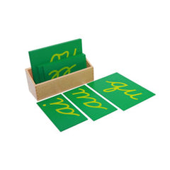 Sandpaper Double Letters, Cursive, with Box - English Cursive