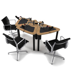 AKA Design ProVoice triple podcasting desk – Oak