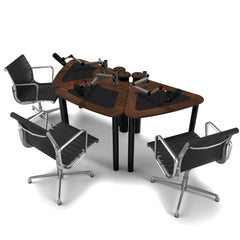 AKA Design ProVoice triple podcasting desk – Walnut