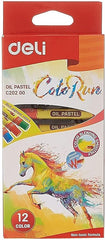 DELI OIL PASTEL 12 COLOR COLOR RUN