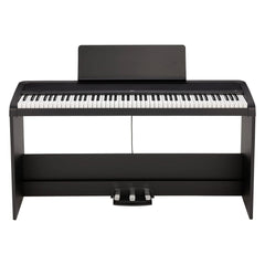 Korg B2+ digital piano with fixed stand and pedals – Black