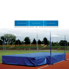 CLUB HIGH JUMP LANDING AREA WITH WEAR SHEET AREA & WEAR SHEET, 5M X 2.5M X 560MM C-W CUT-OUTS