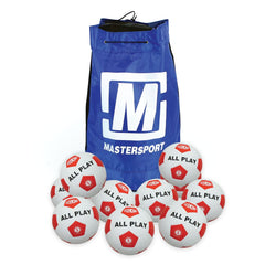 MASTERPLAY RUBBER DIMPLE FOOTBALL SIZE 5, BAG OF 10