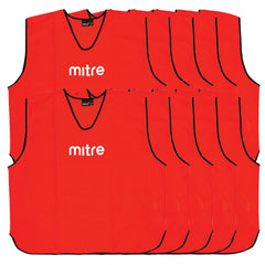 MITRE CORE TRAINING BIB RED, MEDIUM, SET OF 10